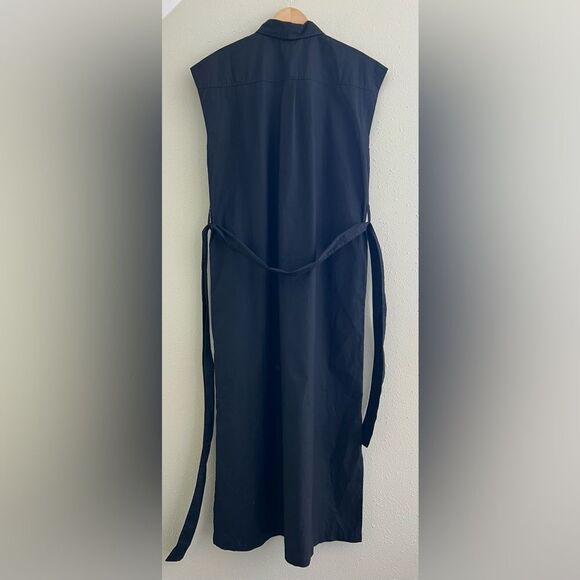 New Everlane The Supima® Cotton Short-Sleeve Shirt Dress in Black Size 12 - Picture 7 of 13